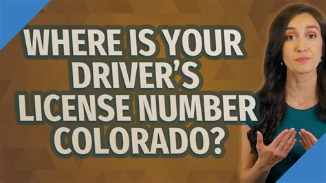 Where Is Your Drivers License Number Colorado Youtube