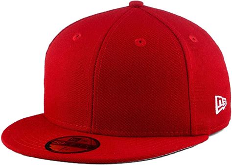 New Era Blank Custom Fifty Fitted Cap Red Amazon Ca