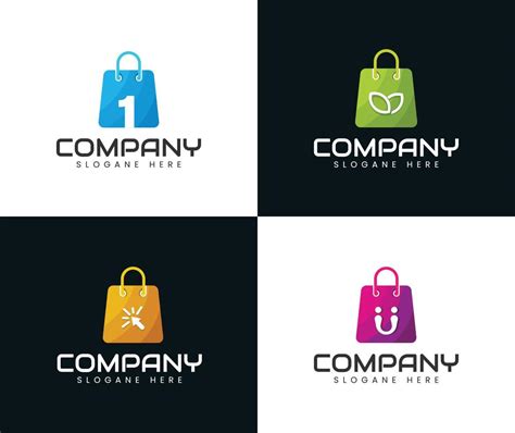 Collection Of Shopping Logo Design 7118306 Vector Art At Vecteezy