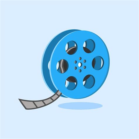 Film Roll Icon Illustration In Cartoon Style Movie Icon Concept