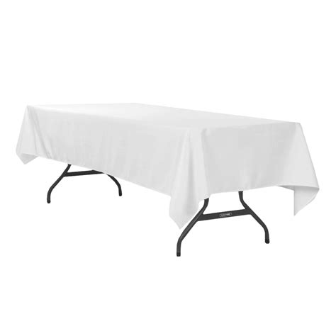 60 x120 rectangular polyester tablecloth white cv linens