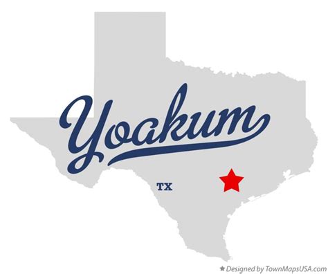 Map Of Yoakum Tx Texas