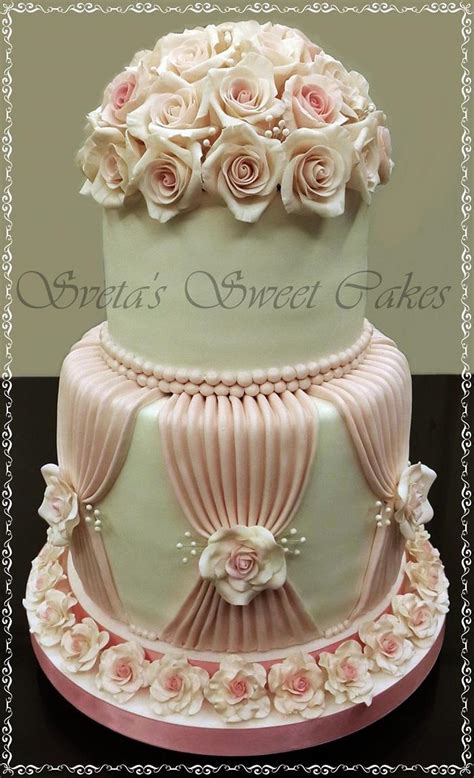 Wedding Rose Cake Decorated Cake By Sveta Cakesdecor