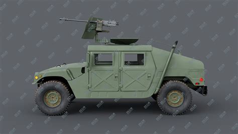 3d Humvee M998 M1025 Weapons Carrier Slant Back 3d打印模型下载 3d工场 3dworkscn