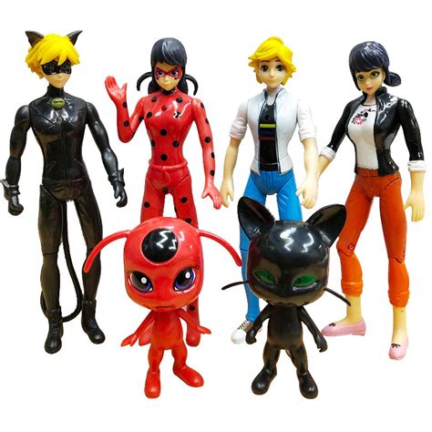 Buy Vitadan 6pcs Ladybug Action Figure Ladybug And Cat Noir Miraculous Action Figures