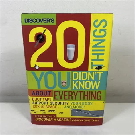 Discovers 20 Things You Didnt Know About Everything Dean Christopher Hardcover 1089 Picclick