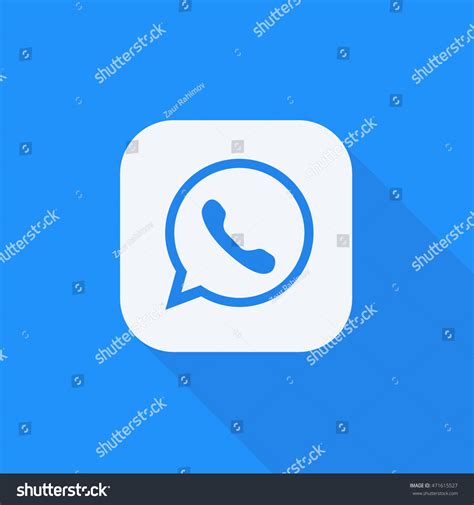 Blue Whatsapp Logo Icon Vector Eps Stock Vector Royalty Free