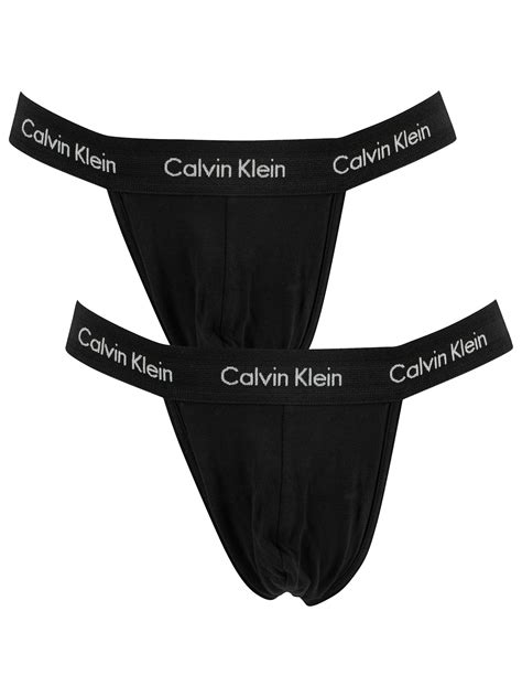 Calvin Klein 2 Thongs Black Standout