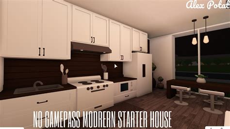 20k No Gamepass Modern Starter House Bloxburg Speedbuild Youtube