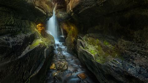Wallpaper Landscape Waterfall Rock Nature Long Exposure Scotland