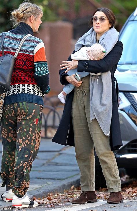 Rachel Weisz Bundles Up With Big Scarf While Out With Baby Daughter Looks