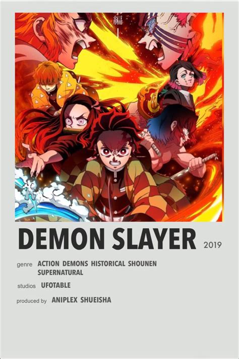 The Demon Slayer Movie Poster With Anime Characters