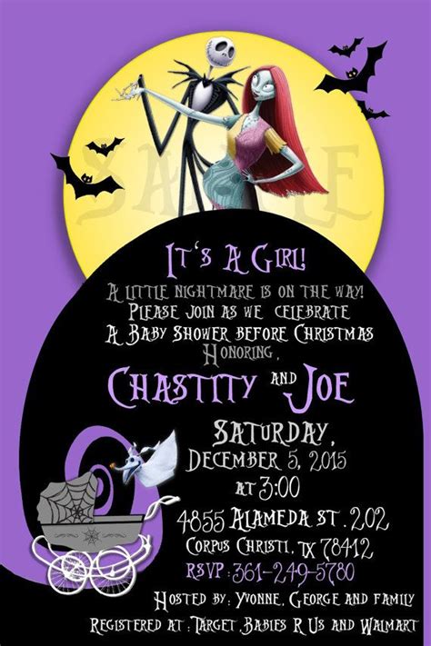 About our baby shower invites. Nightmare Before Christmas Baby Shower Invite by ...