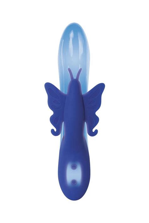evolved firefly light up dual vibrator blue chrome