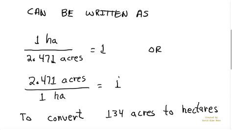 acres to hectares - YouTube