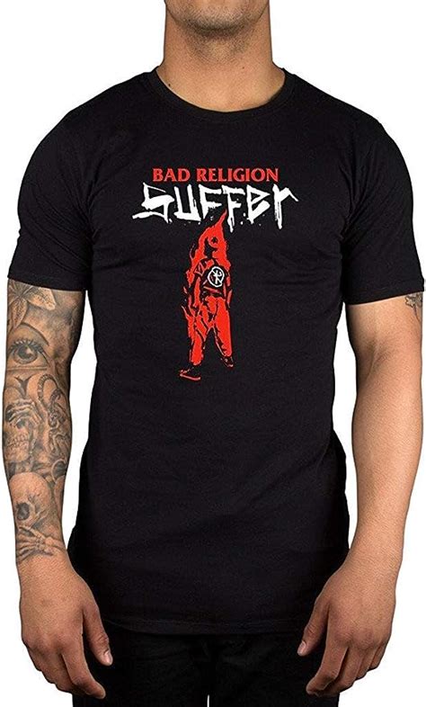 Bad Religion Suffer Logo Mens Manga Corta Camiseta Casual Tops Tees