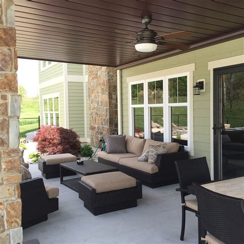 Create A Watertight Ceiling Finish Under Your Deck This Patio Looks