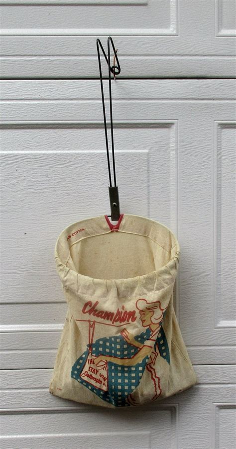 Vintage Hanging Clothes Pin Bag ~ Champion Bag Company Minneapolis