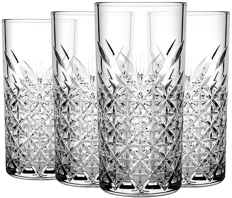 buy r k k crystal tall highball glasses set for drinking water beer soda fresh juice 300 ml