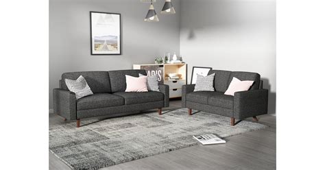 Us Pride Furniture Elvin 2 Piece Linen Fabric Living Room Set Best