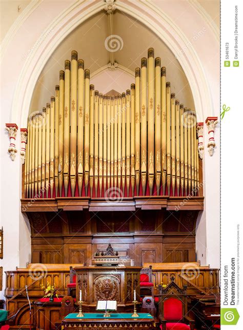 Altar And Organ Pipes Stock Image Image Of Pipe Music 53461673