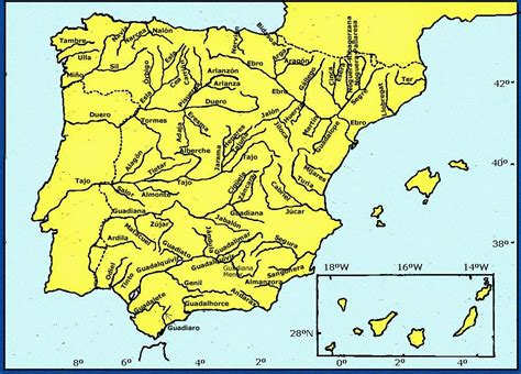 Ciencias Sociales Geografía E Historia Mapas Ríos De España Para 1º Eso