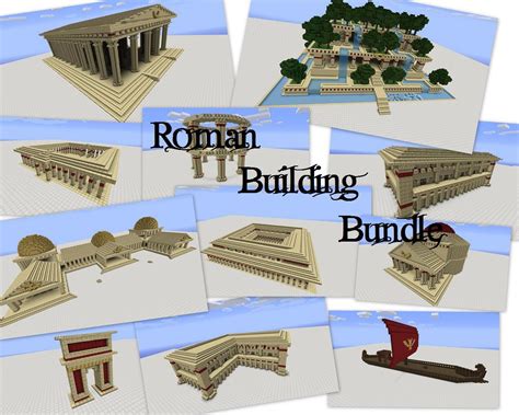 Roman Building Bundle Minecraft Project