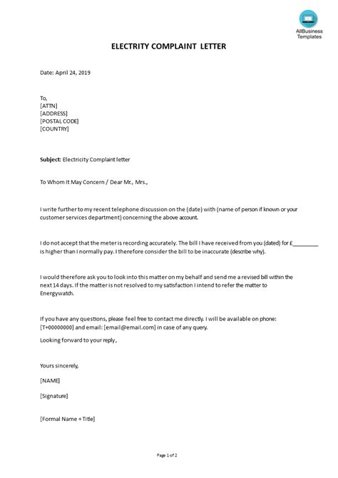 Complaint Letter Writing Help 57 Free Example Complaint Letters