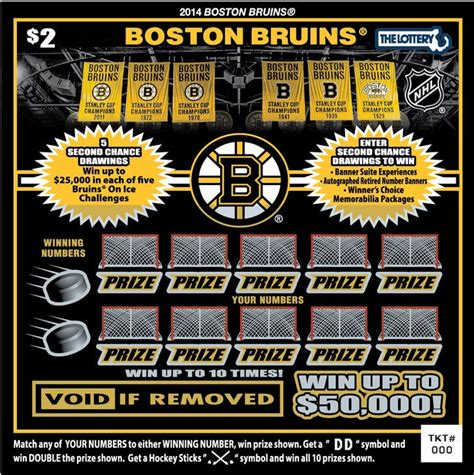 Bruins Scratch Off Tickets Offer 50k Top Prize Grafton Ma Patch