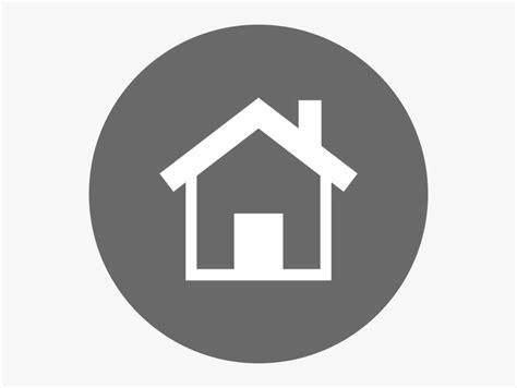 Transparent House Icon Png Home Icon Grey Circle Png Download Kindpng