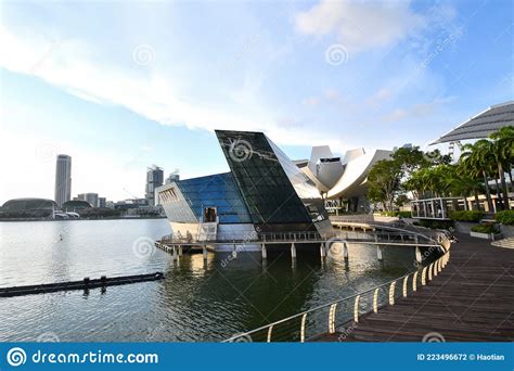 Marina Bay Waterfront Promenade Singapore Editorial Photography