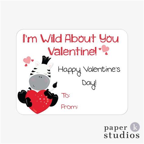 Personalized Childrens Valentine Cards Kids By Paperkstudios