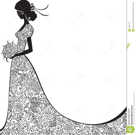 Download Elegant Silhouette Of The Bride Royalty Free Stock Image ...