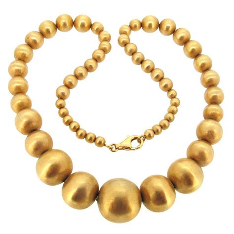 Gold Bead Necklace 1 Gold Bead Necklace Gold Beads Carat Gold Carats
