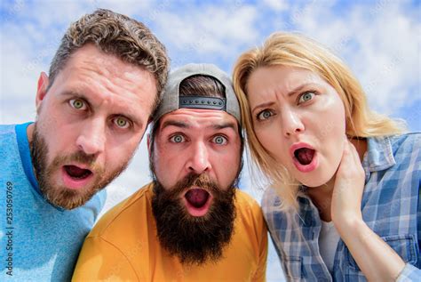 Amazed Surprised Face Expression How To Impress People Shocking Impression Men With Beard And