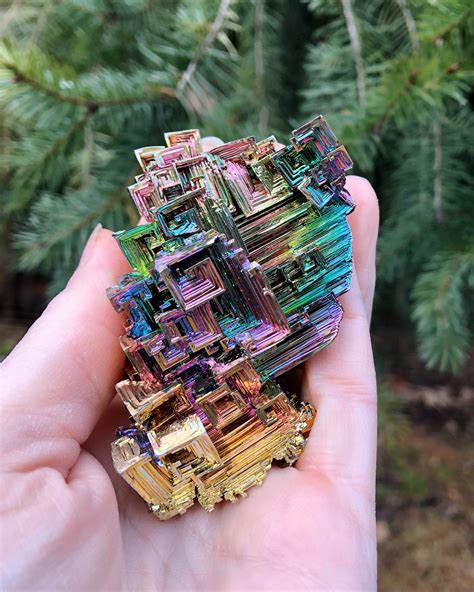 170g Large Rainbow Bismuth Crystal Cluster Specimen