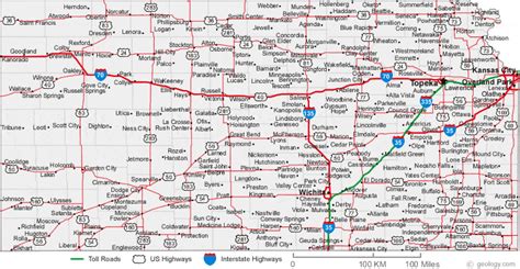 Map Of Kansas Cities Kansas Road Map