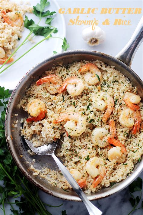 Garlic Butter Shrimp And Rice Quick Shrimp Dinner Idea