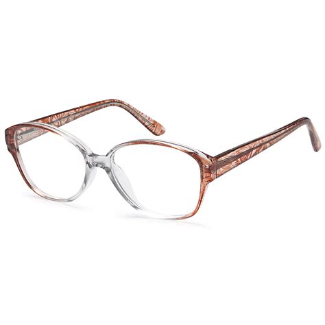 Women S Eyeglasses 55 18 145 Brown Plastic
