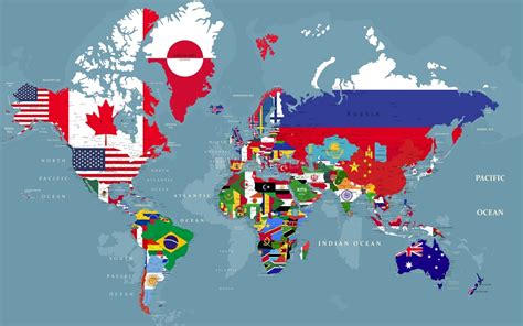 Download Flags On World Map On Itlcat
