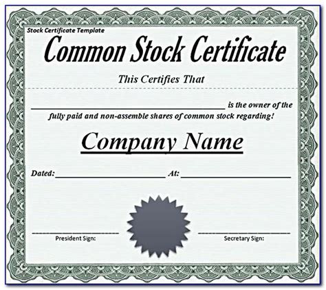 Stock Certificate Template Ms Word Prosecution2012