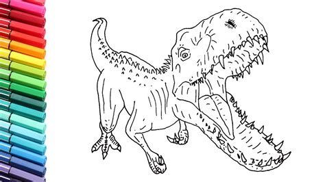 Jurassic World Coloring Pages Adominus Rex Free Printable Coloring