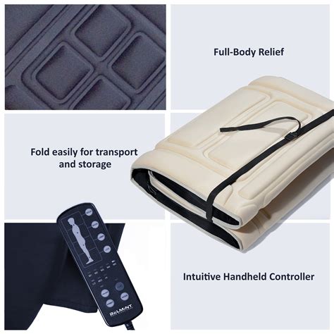Electric Massage Mat Full Body Pad Heat Vibrating Cushion Bed Comfort Controller Ebay