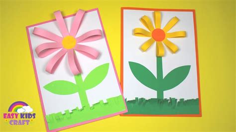 My son is getting married next spring. Easy Paper Flower Card | Spring Craft for Kids - YouTube
