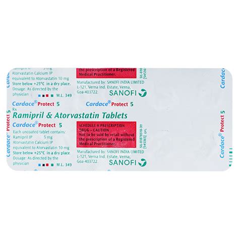 Buy Cardace Protect 5mg Tablet 10s Online At Upto 25 Off Netmeds