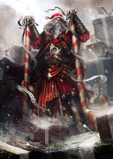 Thedurrrrian Medieval Armor Santa Claus Art