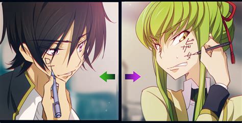 Cc And Lelouch Lamperouge Code Geass And 1 More Drawn By Creayus