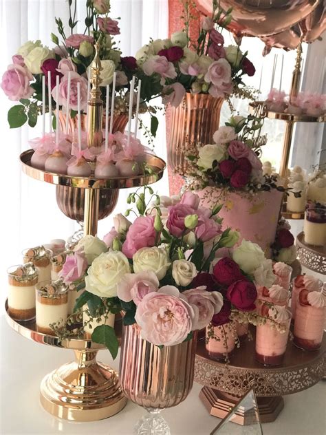 Fabulous Pink And Rose Gold Dessert Table By Creme Co By Touran Rose