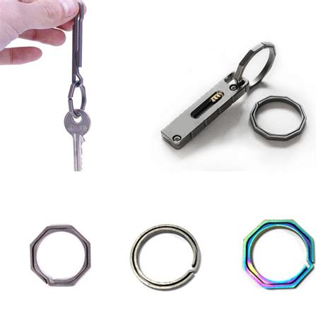 1pc Edc Portable Gadget Key Ring Hanging Fast Key Chain Titanium Alloy