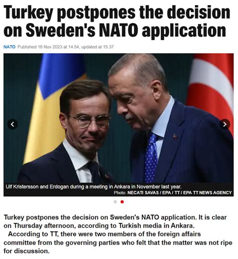 Due To Disagreements Sweden S Nato Ratification Doesn T Even Pass The